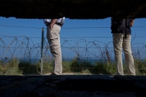 View from German bunker, Pointe du Hoc, Normandy